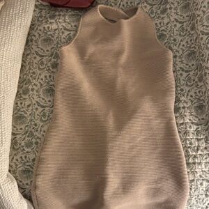 Abercrombie & Fitch Tan Ribbed Knit Top